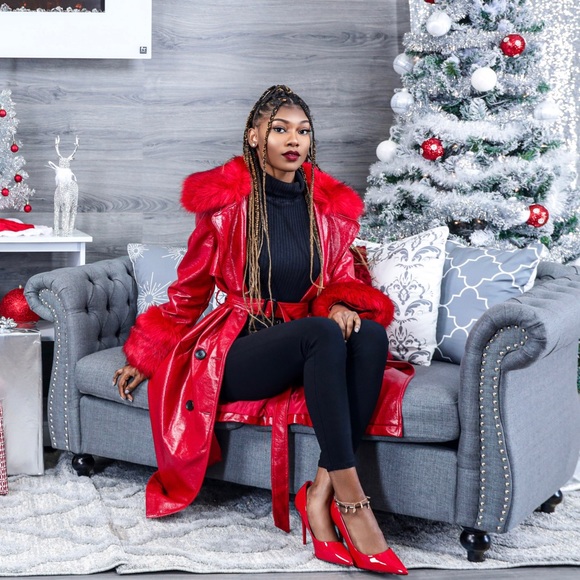 AKIRA Jackets & Blazers - “MILLION DOLLAR BABY” FAUX FUR WRIST TRENCH COAT